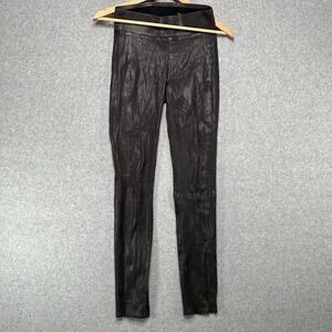 rag &‎ bone W1212L035WCH Washed Charc Leather Lamb Skin Pants Womens Size 2